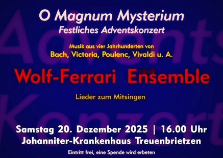 Flyer Adventskonzert TRB 2025 - O Magnum Mysterium