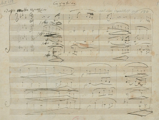 Beethoven Cavatine op. 130 - Autograph