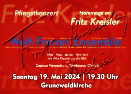 Pfingstkonzert 2024 - Hommage an Fritz Kreisler